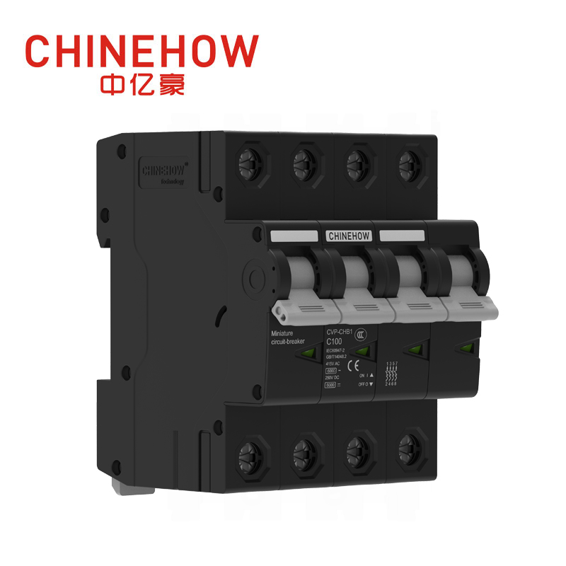 CVP-CHB1 Series IEC 4P قواطع دوائر صغيرة سوداء اللون